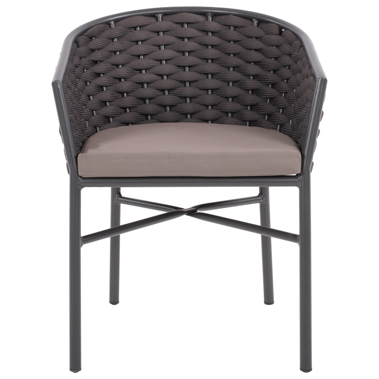 Armchair Aluminum With Foamy Rope Dark Grey 60x57x77hcm.hm5859.01