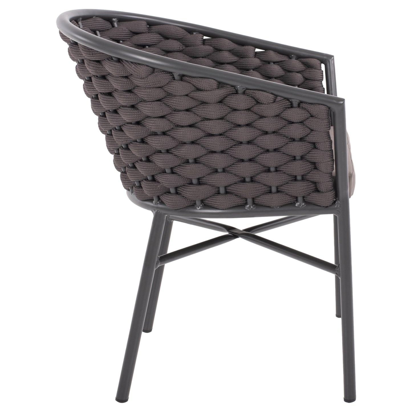 Armchair Aluminum With Foamy Rope Dark Grey 60x57x77hcm.hm5859.01