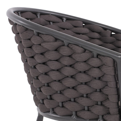 Armchair Aluminum With Foamy Rope Dark Grey 60x57x77hcm.hm5859.01