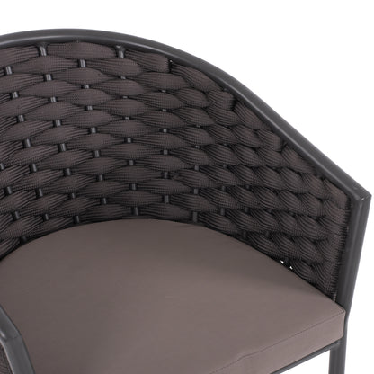 Armchair Aluminum With Foamy Rope Dark Grey 60x57x77hcm.hm5859.01