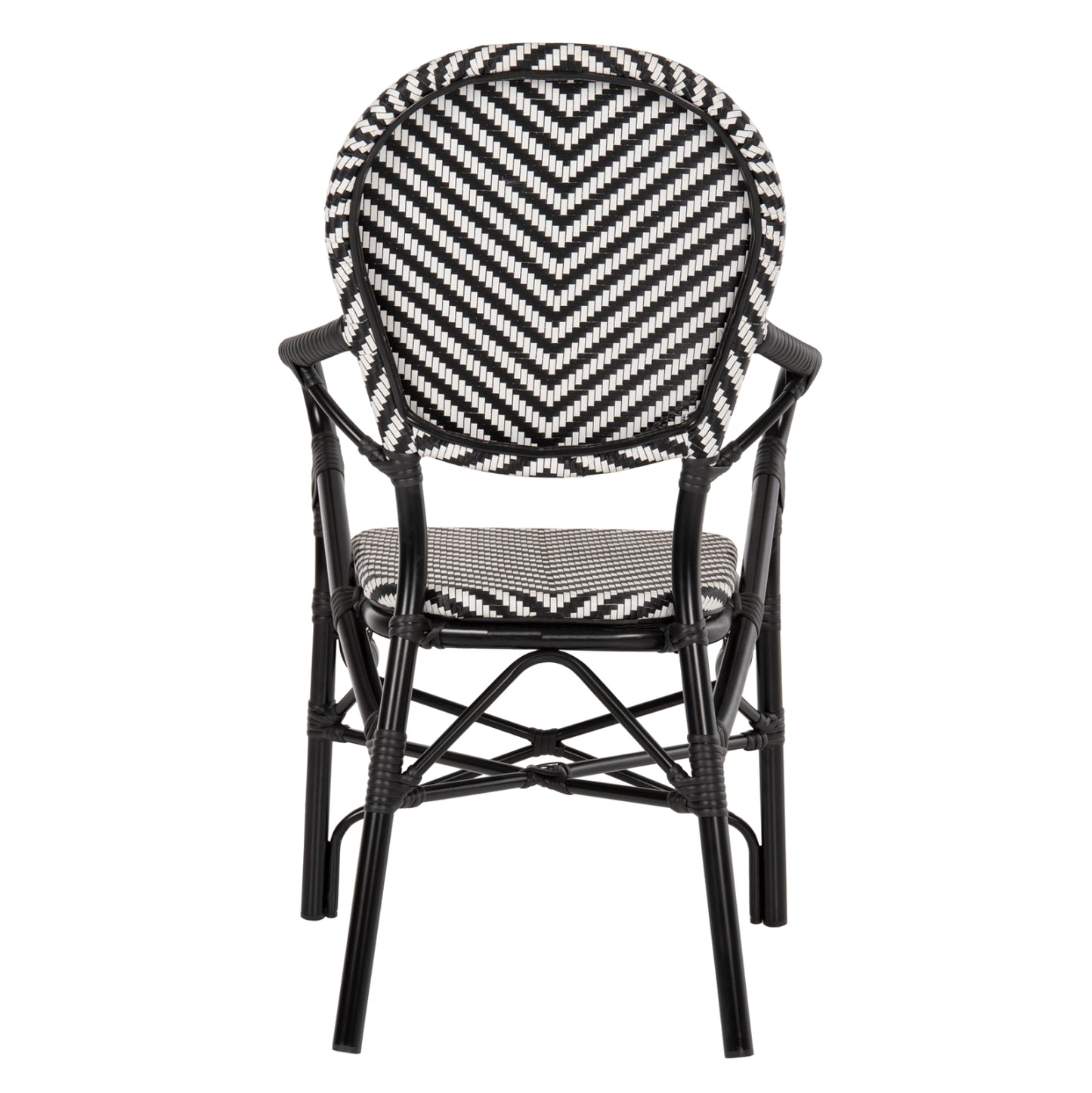 Armchair Aluminum Hm5928.01 Black With Textline In Black&white 56x59x94,5hcm.