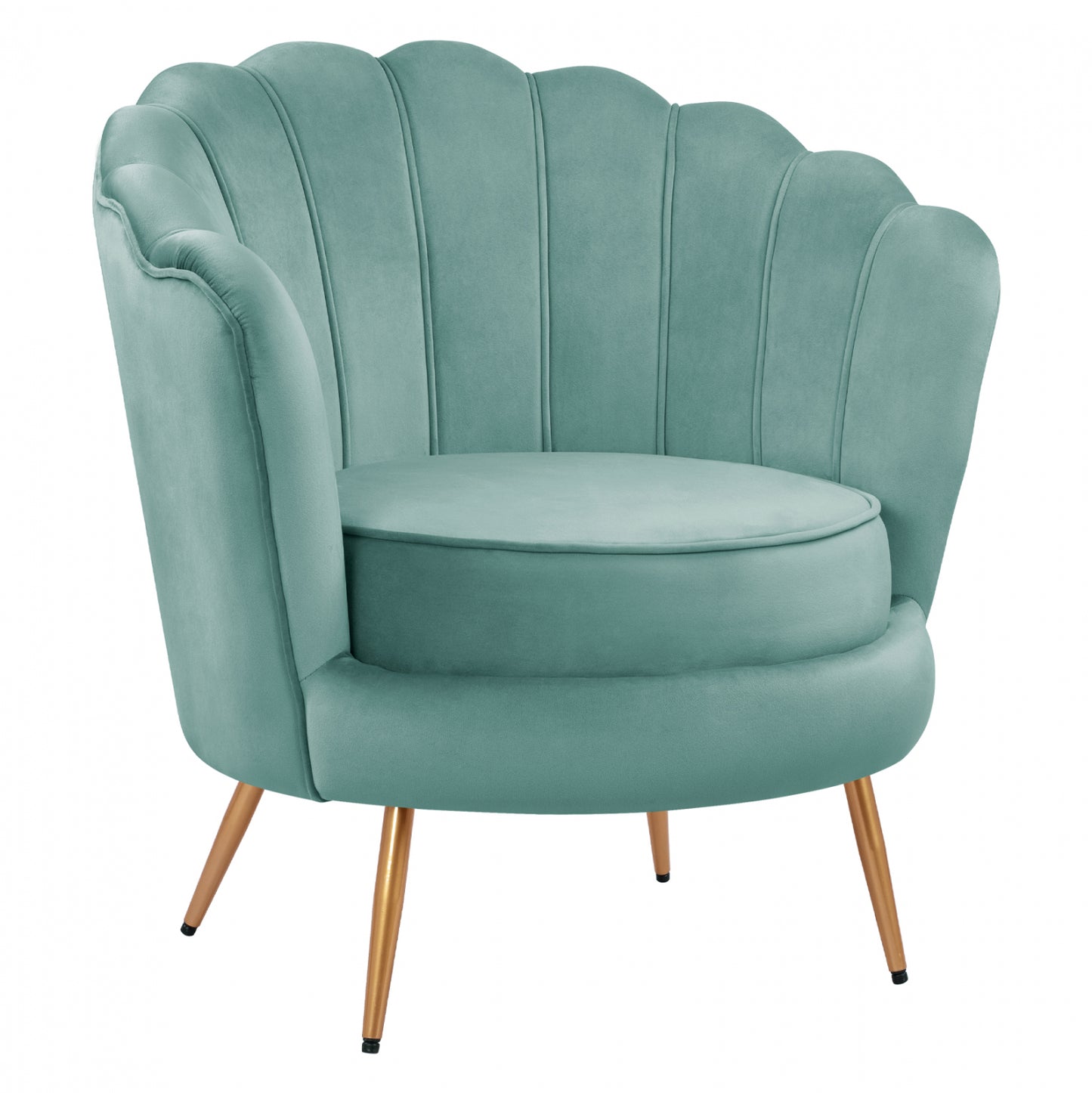 Hm8493.07 Armchair, Pistachio Green Velvet, Gold Legs, 80x78x85