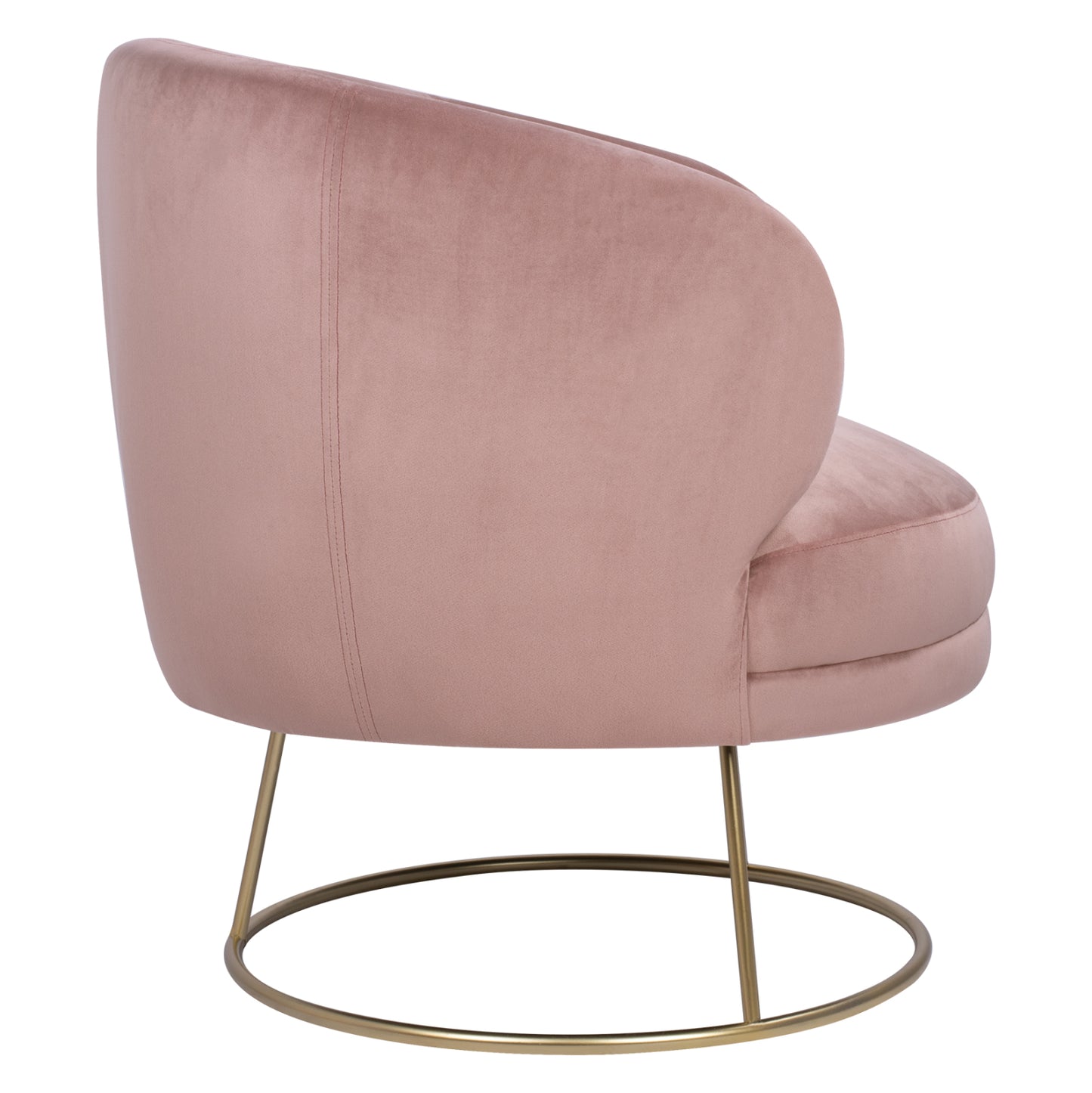 Velvet Armchair Arien Hm8403.02 Dusty Pink, Golden Base 80x75x82cm