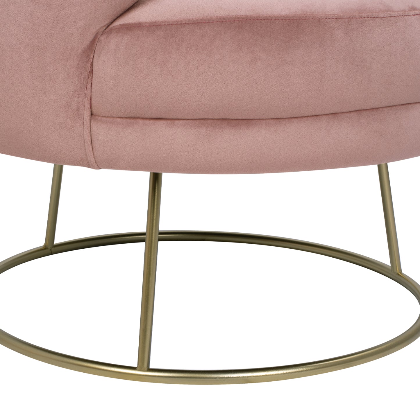 Velvet Armchair Arien Hm8403.02 Dusty Pink, Golden Base 80x75x82cm