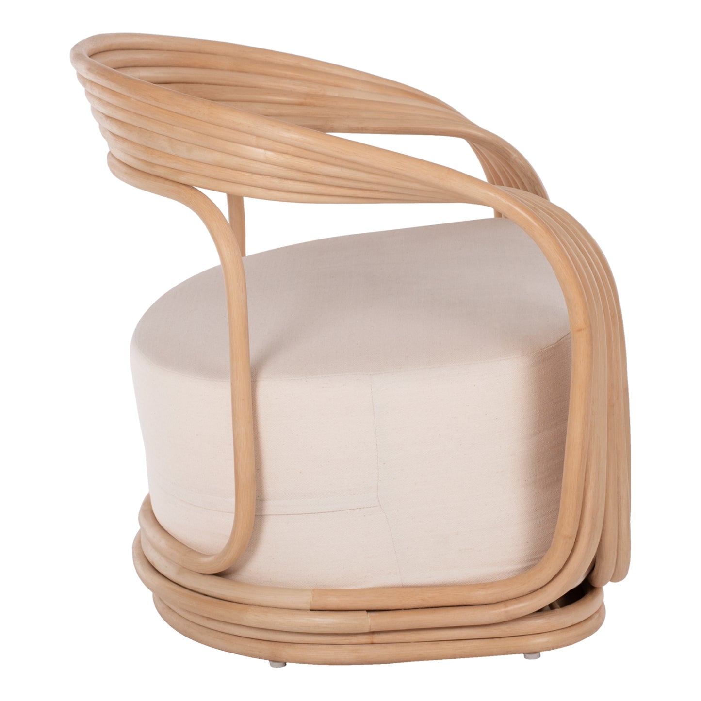Armchair Duchess Rattan With Big Ecru Cushion Hm9478 81x59x70 Cm.