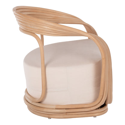 Armchair Duchess Rattan With Big Ecru Cushion Hm9478 81x59x70 Cm.