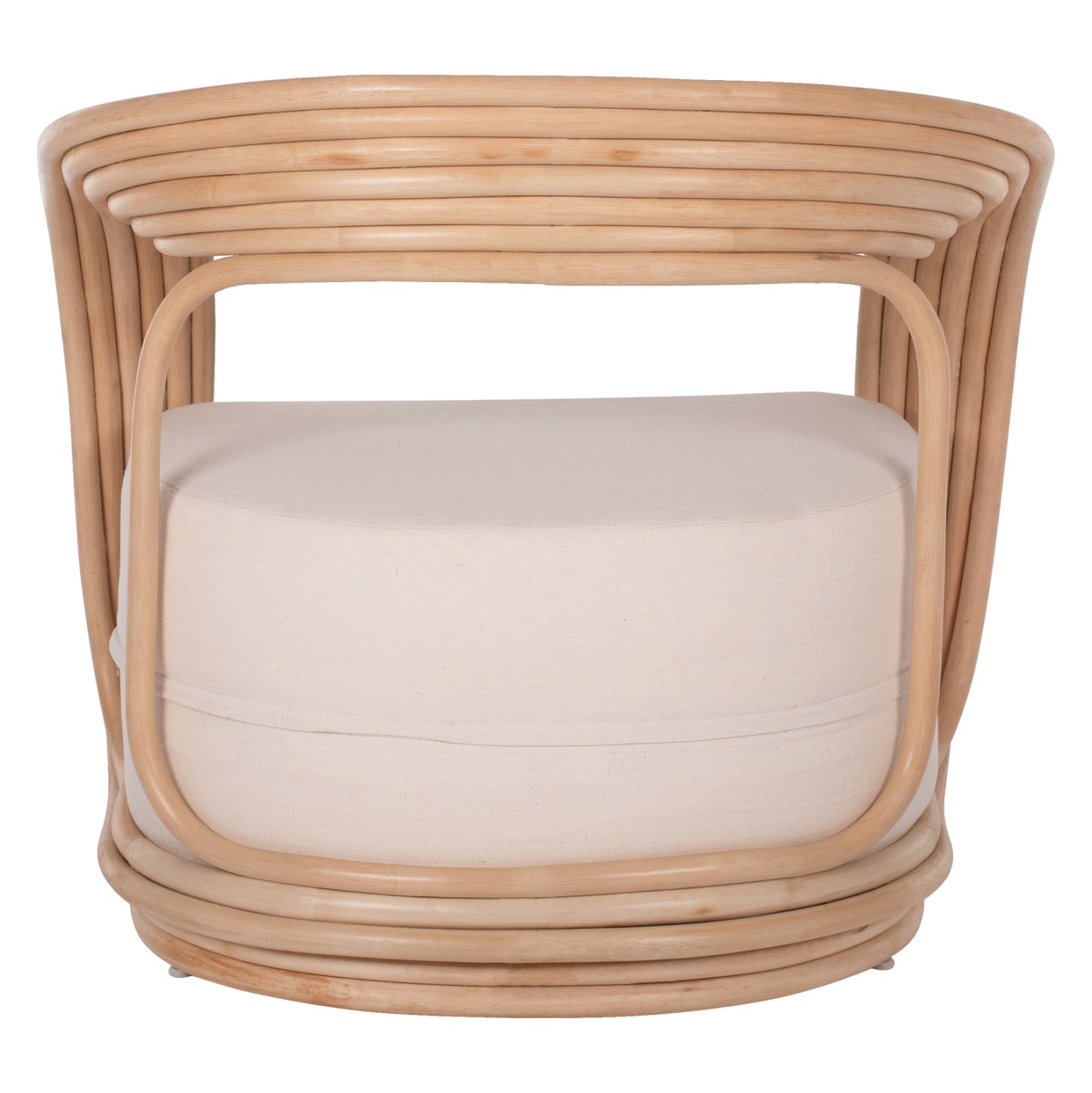 Armchair Duchess Rattan With Big Ecru Cushion Hm9478 81x59x70 Cm.
