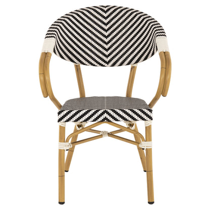 Armchair Aluminum Hm5861.01 Bamboo Look Black-white