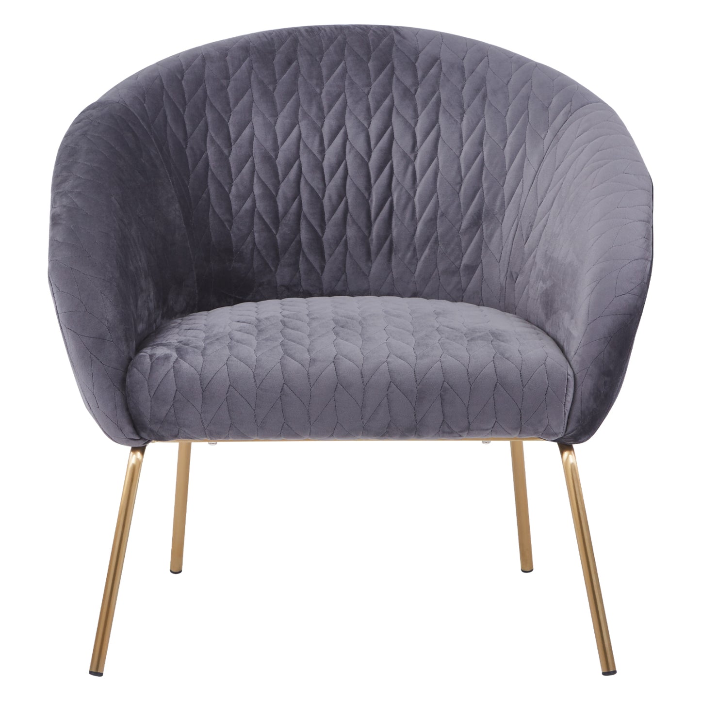 Hm8549.01 Armchair Joyce Velvet Grey,metallic Legs, 80x76x75
