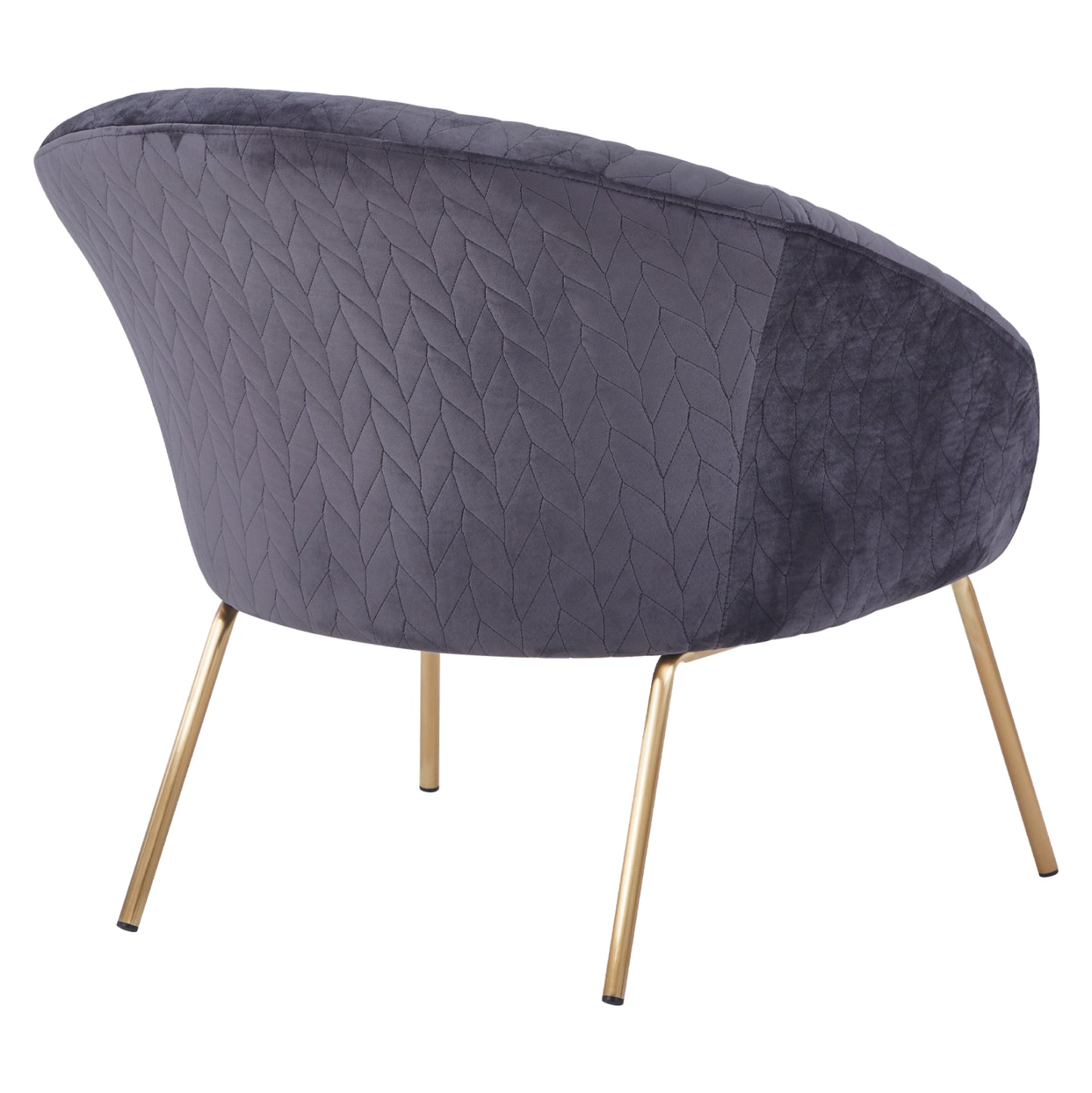 Hm8549.01 Armchair Joyce Velvet Grey,metallic Legs, 80x76x75
