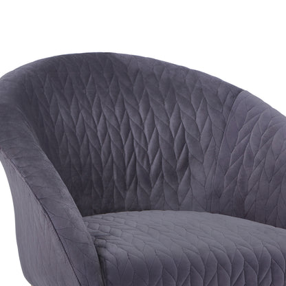 Hm8549.01 Armchair Joyce Velvet Grey,metallic Legs, 80x76x75