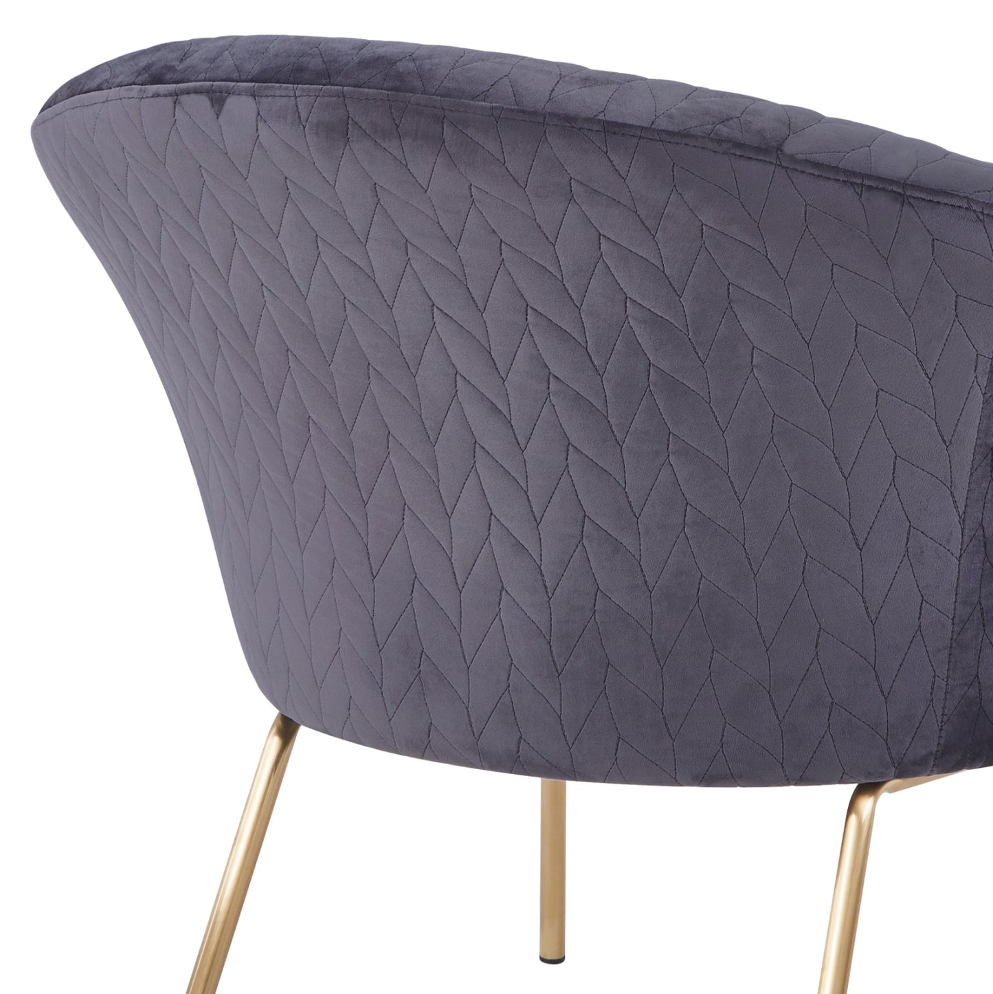 Hm8549.01 Armchair Joyce Velvet Grey,metallic Legs, 80x76x75
