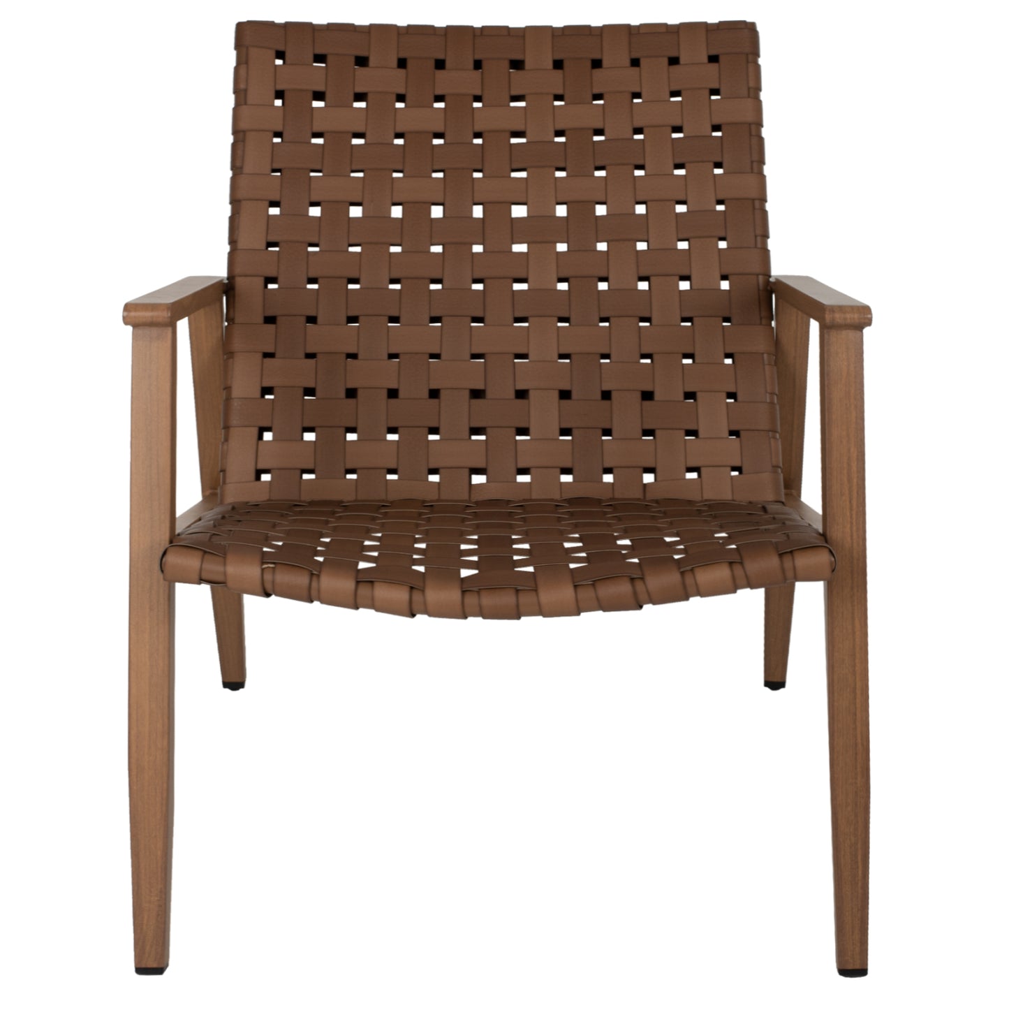 Armchair Felipe Hm5868.01 Metal Wood-look & Rattan Leather-look 63,5x75,5x77hcm.