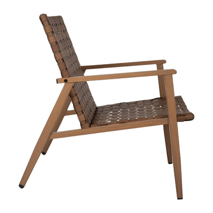 Armchair Felipe Hm5868.01 Metal Wood-look & Rattan Leather-look 63,5x75,5x77hcm.