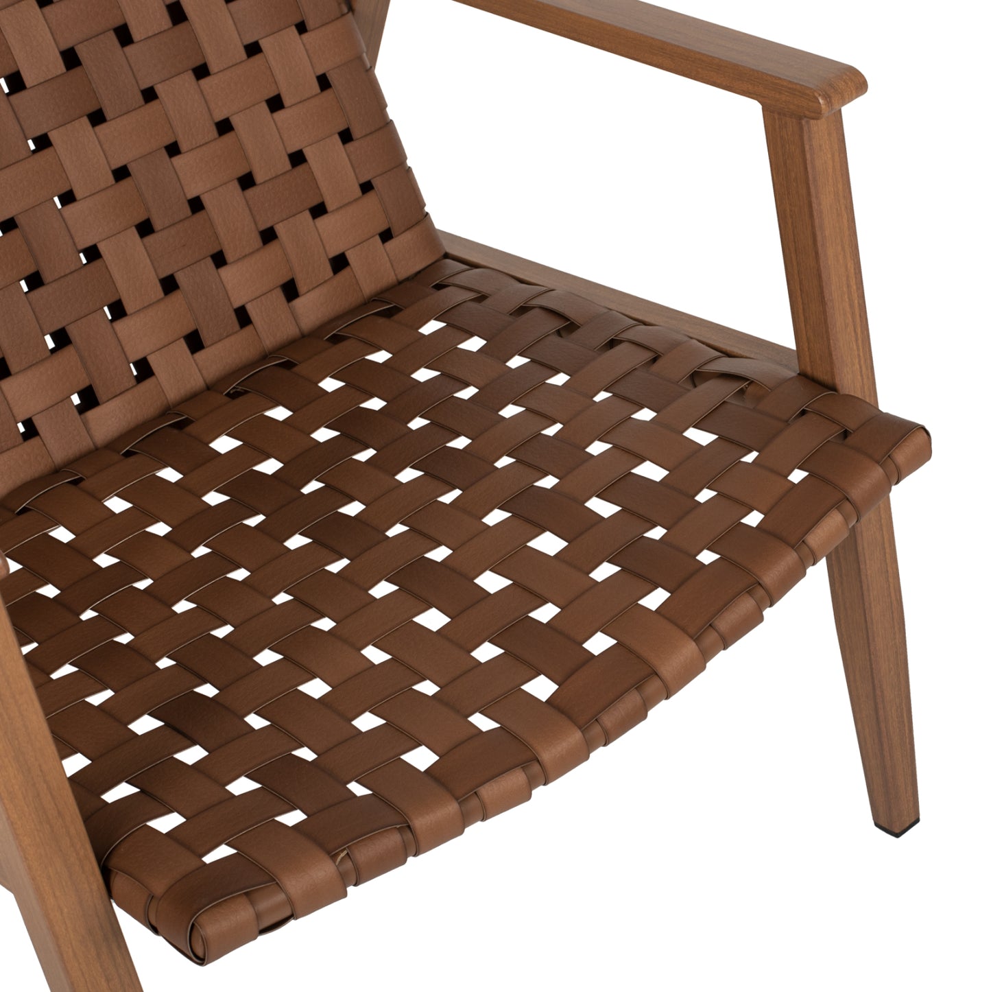 Armchair Felipe Hm5868.01 Metal Wood-look & Rattan Leather-look 63,5x75,5x77hcm.