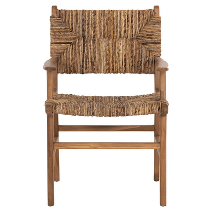 Armchair Professional Sol ΗΜ9400.11 Solid Teak Wood And Rush-matt 57.5x59x87h Cm.