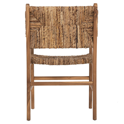 Armchair Professional Sol ΗΜ9400.11 Solid Teak Wood And Rush-matt 57.5x59x87h Cm.