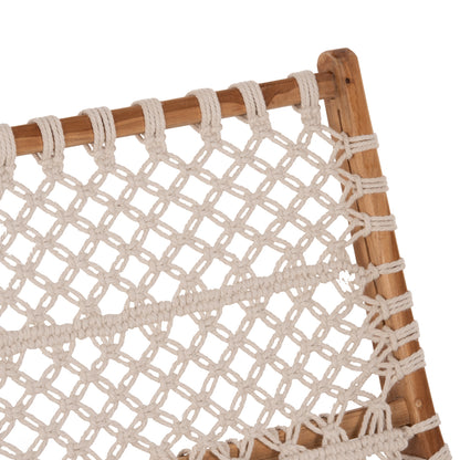 Chair Antib Hm9466.01 Teak Wood Natural And Rope White 65x78x68hcm.