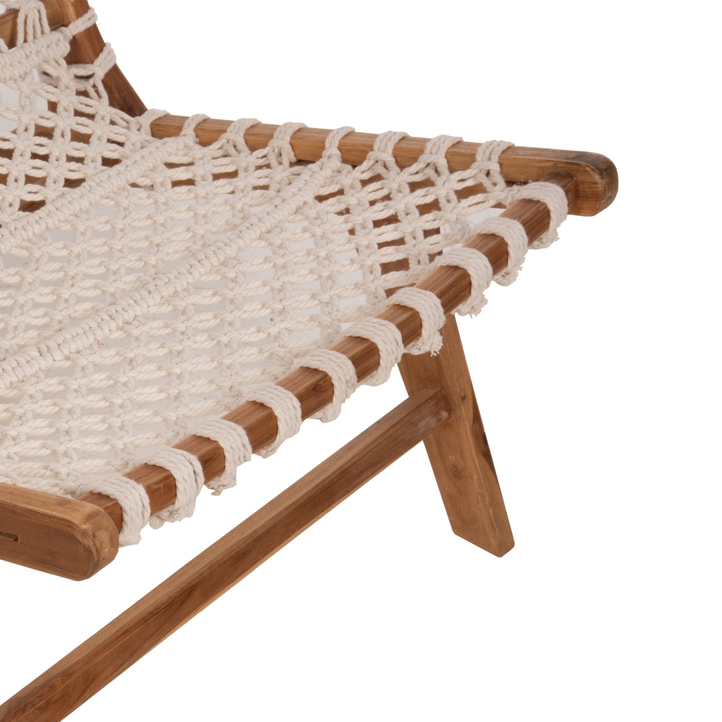 Chair Antib Hm9466.01 Teak Wood Natural And Rope White 65x78x68hcm.