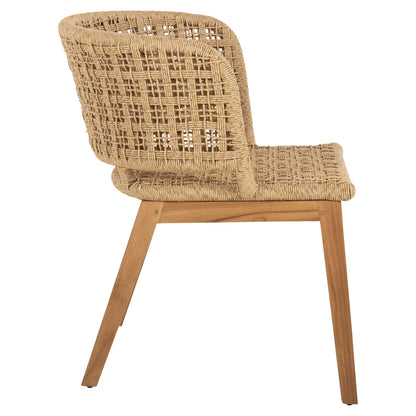 Armchair Indoors Farley Hm9827 Teak Wood-synthetic Rope-natural Color 58x59x72hcm.