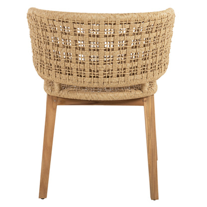Armchair Indoors Farley Hm9827 Teak Wood-synthetic Rope-natural Color 58x59x72hcm.