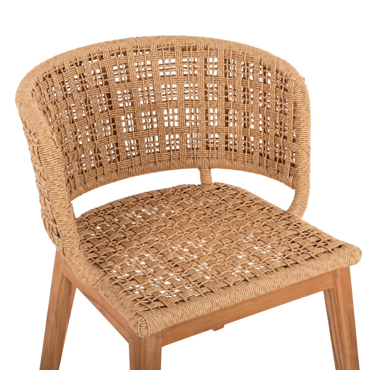 Armchair Indoors Farley Hm9827 Teak Wood-synthetic Rope-natural Color 58x59x72hcm.