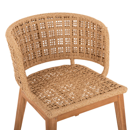 Armchair Indoors Farley Hm9827 Teak Wood-synthetic Rope-natural Color 58x59x72hcm.
