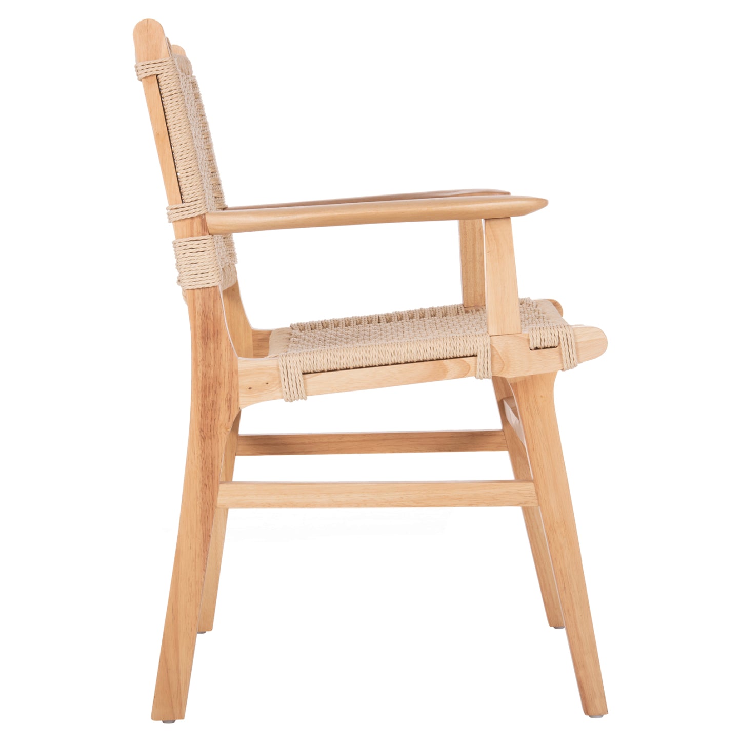 Armchair Hm9331.01 Ignacio Indoors Rubberwood Rope Seat 61x56x83Η