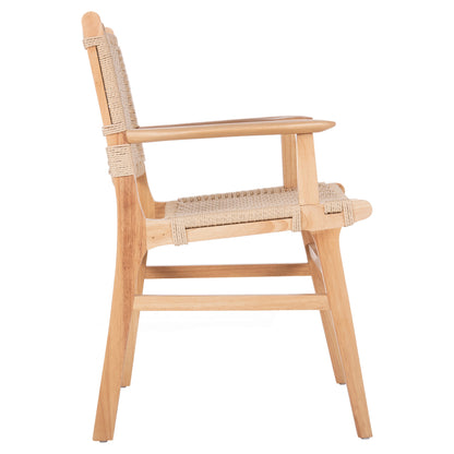Armchair Hm9331.01 Ignacio Indoors Rubberwood Rope Seat 61x56x83Η