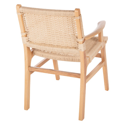 Armchair Hm9331.01 Ignacio Indoors Rubberwood Rope Seat 61x56x83Η