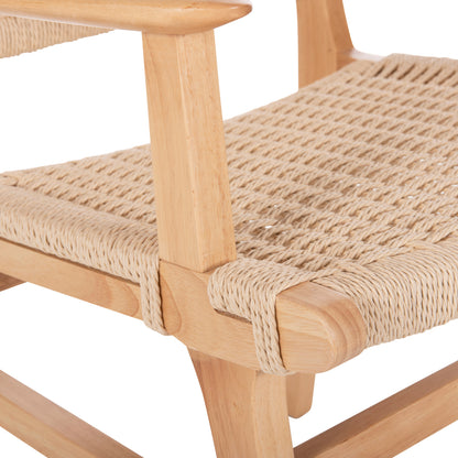 Armchair Hm9331.01 Ignacio Indoors Rubberwood Rope Seat 61x56x83Η