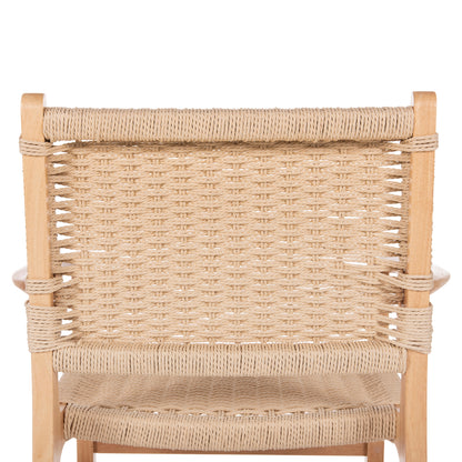 Armchair Hm9331.01 Ignacio Indoors Rubberwood Rope Seat 61x56x83Η