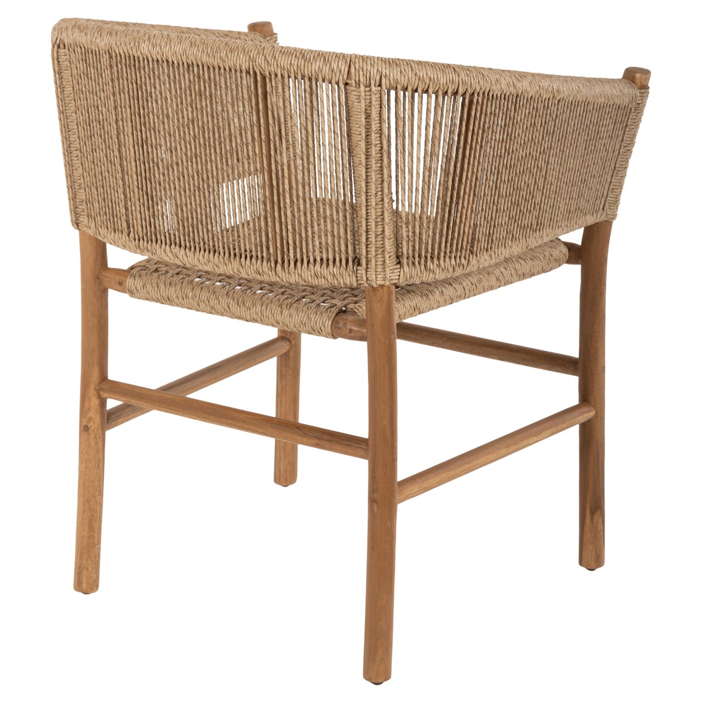 Armchair Irvine Hm9822 Teak Wood-synthetic Rope In Natural Color 64x56x76hcm.