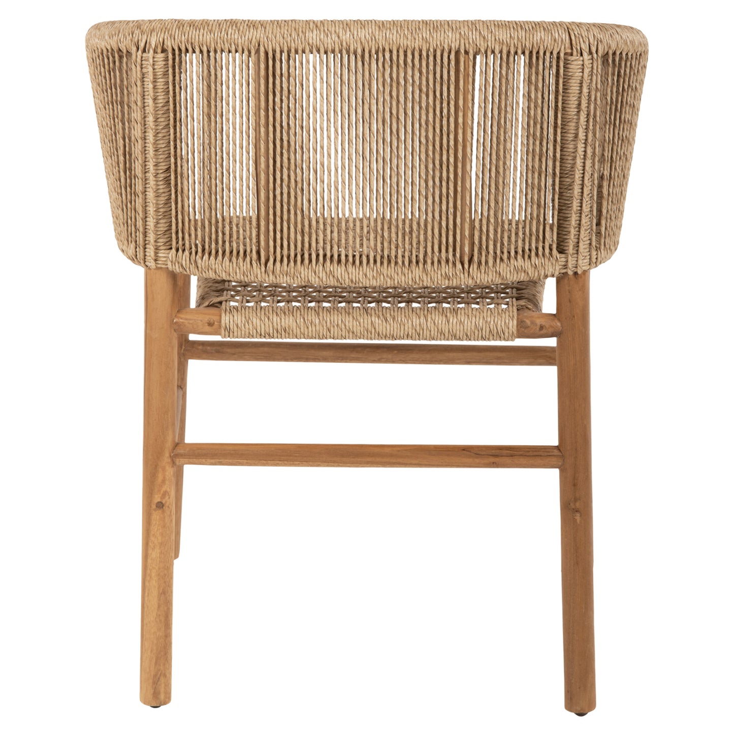Armchair Irvine Hm9822 Teak Wood-synthetic Rope In Natural Color 64x56x76hcm.