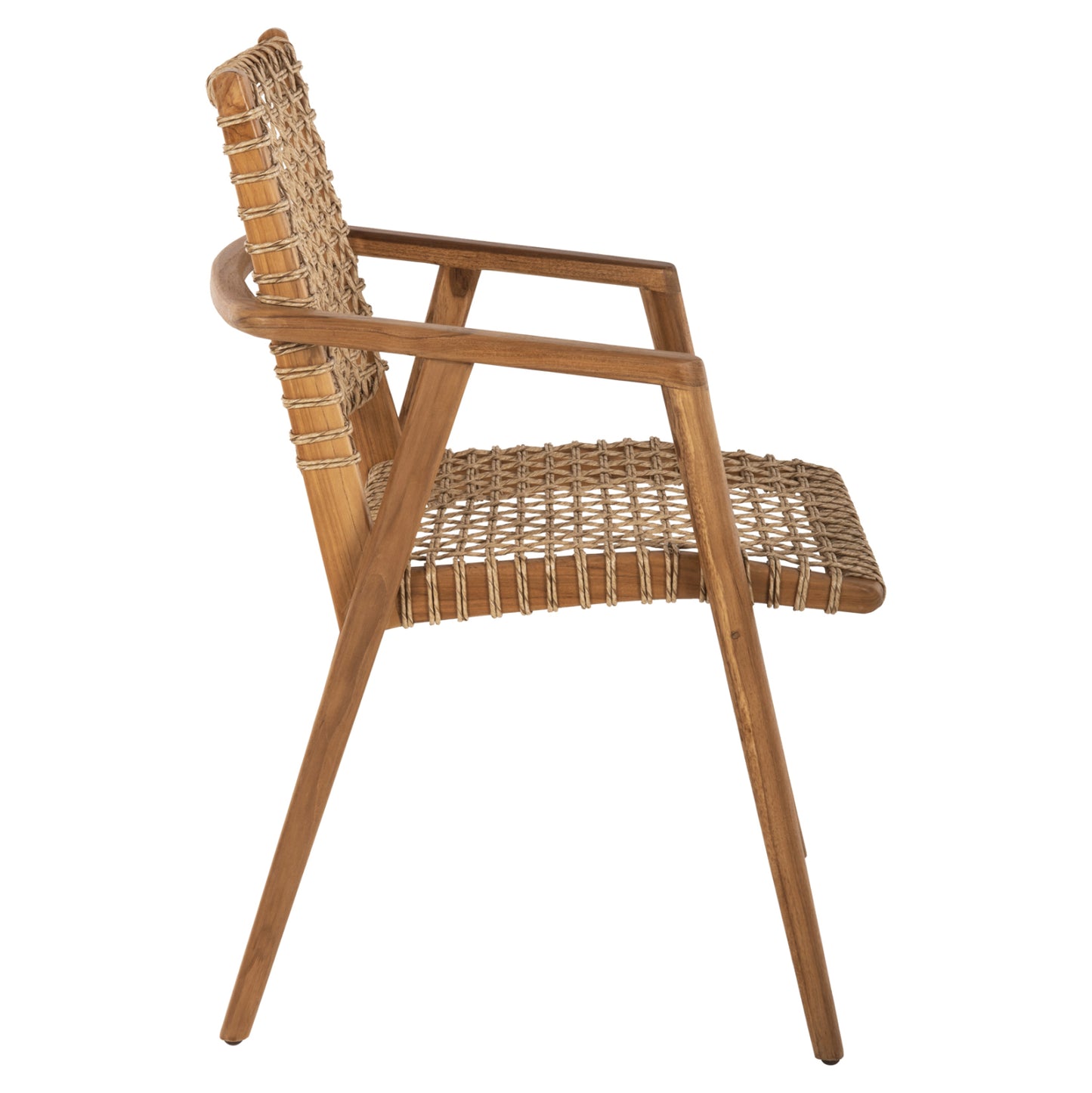Armchair Vaya Hm9823 Teak Wood-synthetic Rope In Natural Color 53.5x60.5x85hcm.