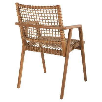 Armchair Vaya Hm9823 Teak Wood-synthetic Rope In Natural Color 53.5x60.5x85hcm.