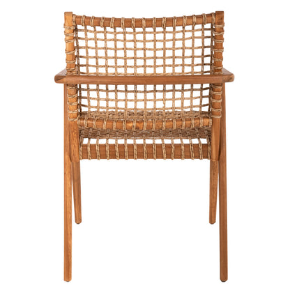Armchair Vaya Hm9823 Teak Wood-synthetic Rope In Natural Color 53.5x60.5x85hcm.