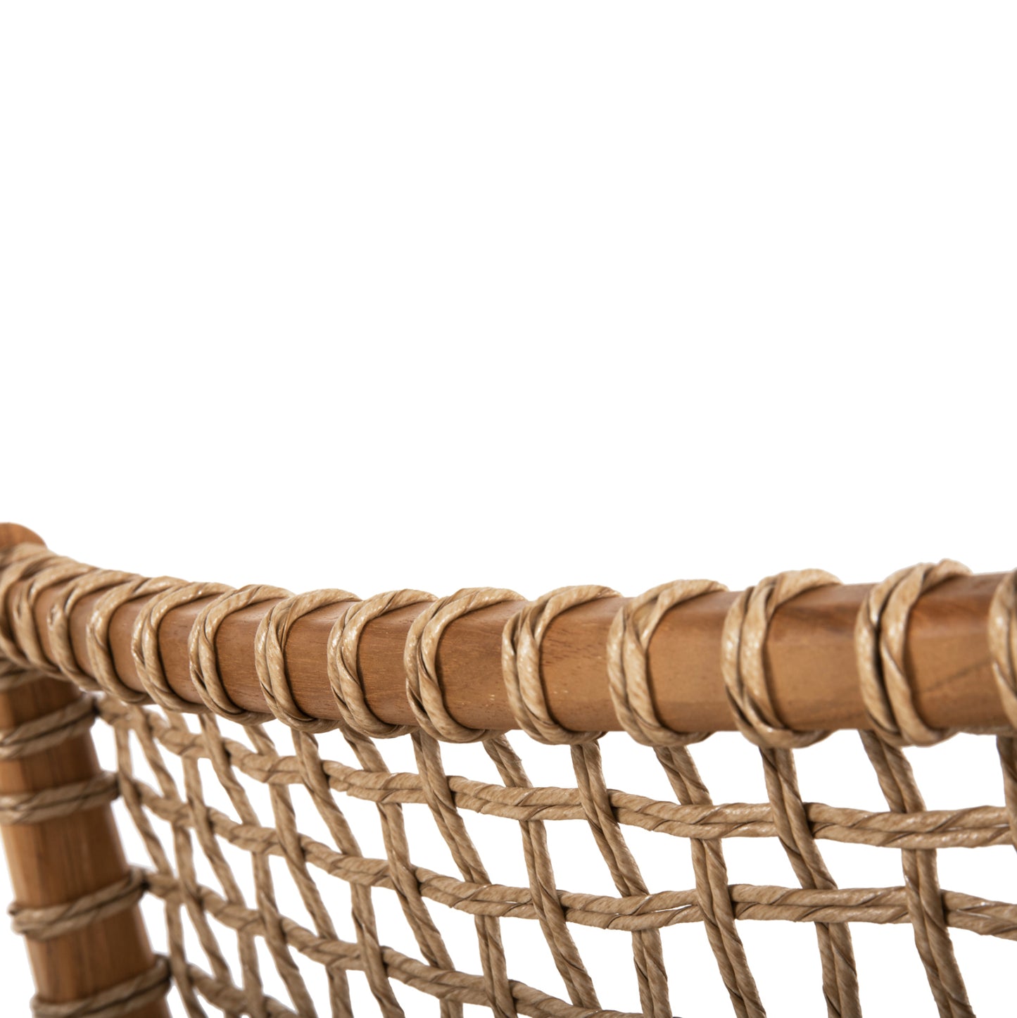 Armchair Vaya Hm9823 Teak Wood-synthetic Rope In Natural Color 53.5x60.5x85hcm.