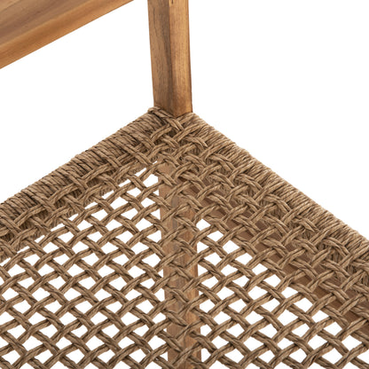 Armchair Narley Hm9824 Teak Wood-synthetic Rope In Natural Color 60.5x52x76hcm.