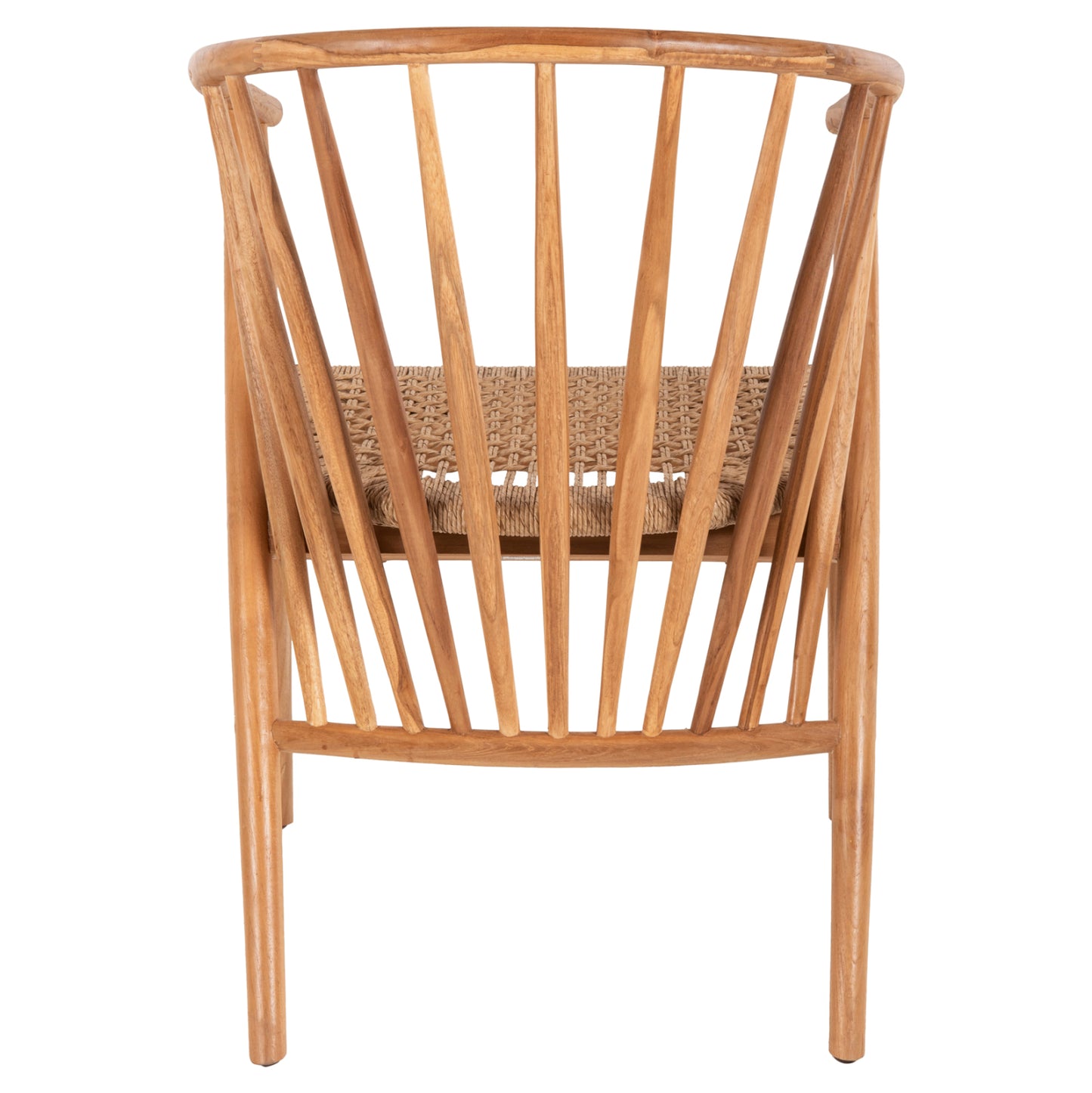 Armchair Permaine Hm9825 Teak Wood-synthetic Rope In Natural Color 57.5x59.5x82hcm.