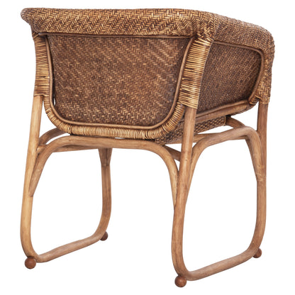 Armchair Tucket Hm9958.02 Natural Rattan In Walnut Color 63x60x77hcm.