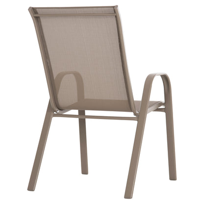Outdoor Armchair Leon Hm5000.04 Champagne Metal Frame-champagne Textilene 54x70x93hcm.