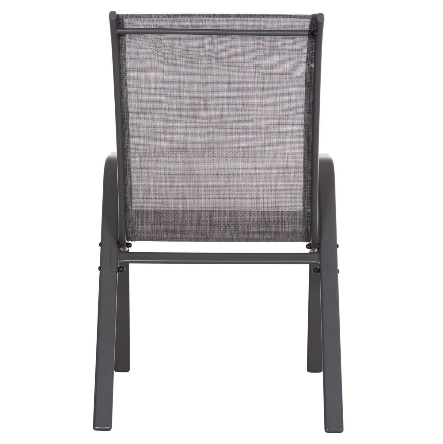 Outdoor Armchair Leon Hm5000.41 Grey Metal Frame & Textilene-4pcs Set- 55x70x91hcm.
