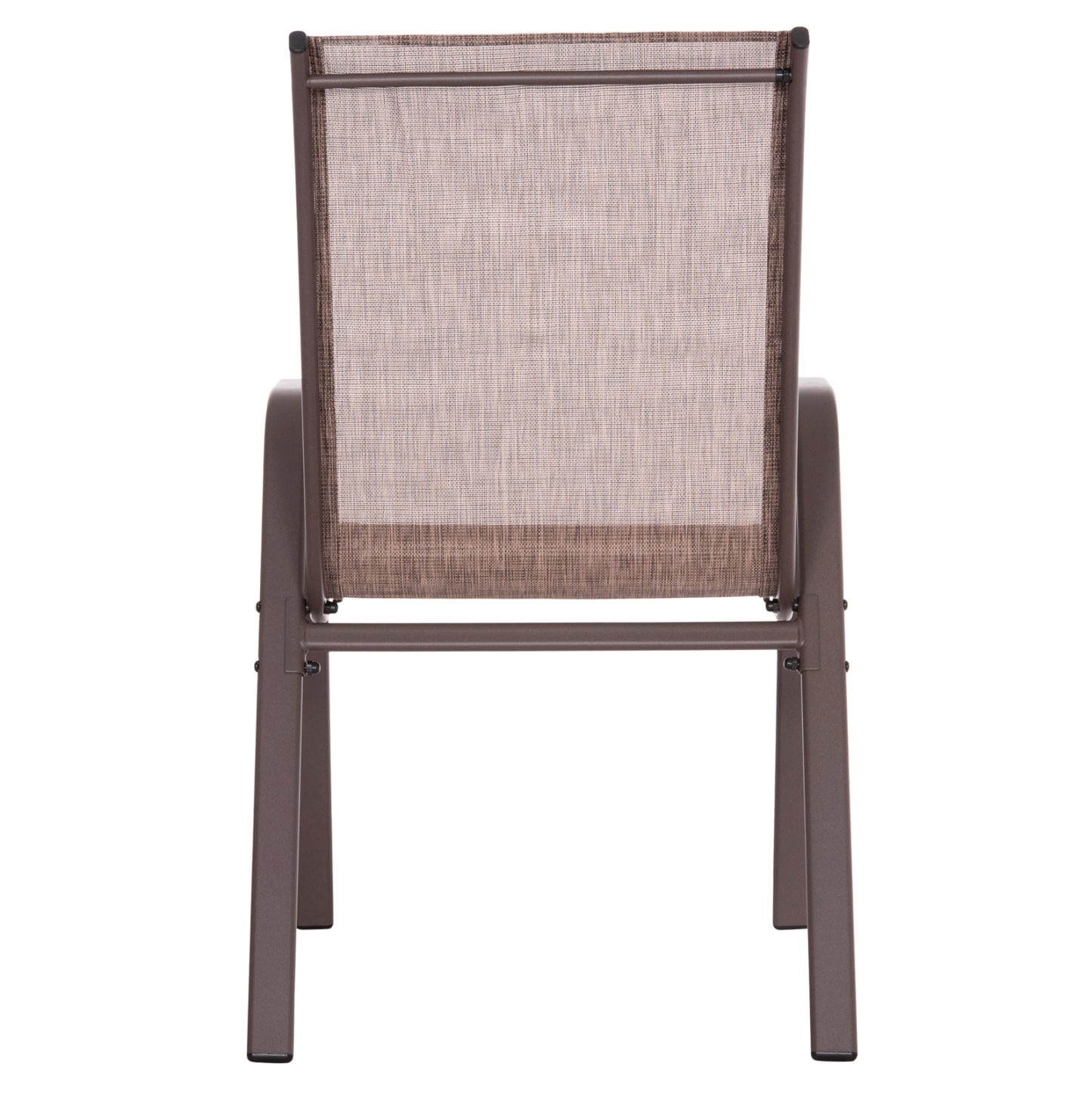 Outdoor Armchair Leon Hm5000.42 Brown Metal Frame & Textilene-4pcs Set- 55x70x91hcm.
