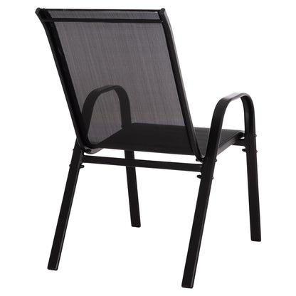 Outdoor Armchair Leon Hm5000.43 Black Metal Frame & Textilene-4pcs Set- 55x70x91hcm.