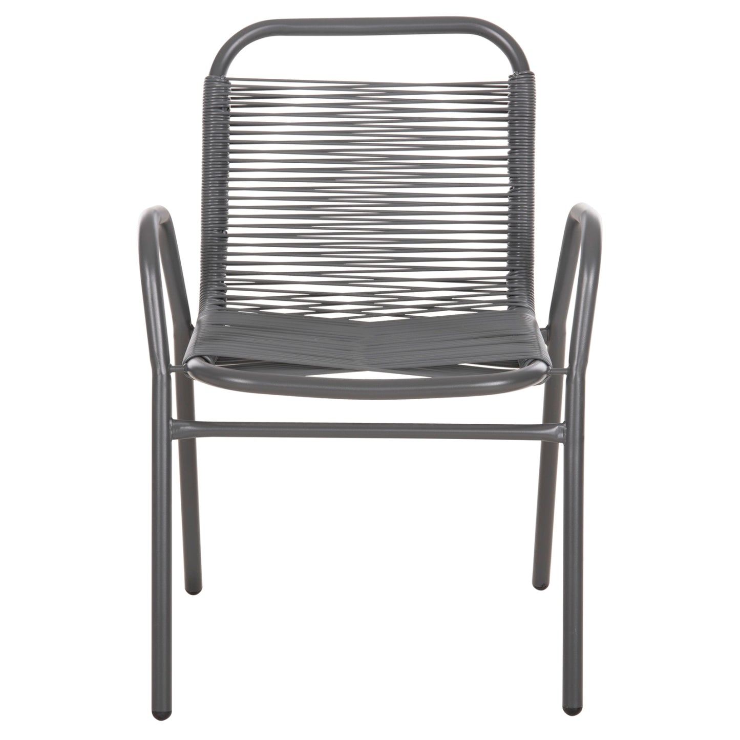 Outdoor Armchair Avril Hm5968.01 Metal And Synthetic Rattan In Grey Color 54.5x56x78h