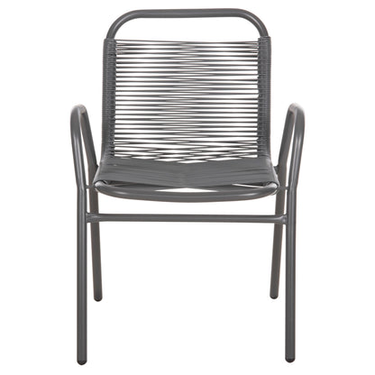 Outdoor Armchair Avril Hm5968.01 Metal And Synthetic Rattan In Grey Color 54.5x56x78h