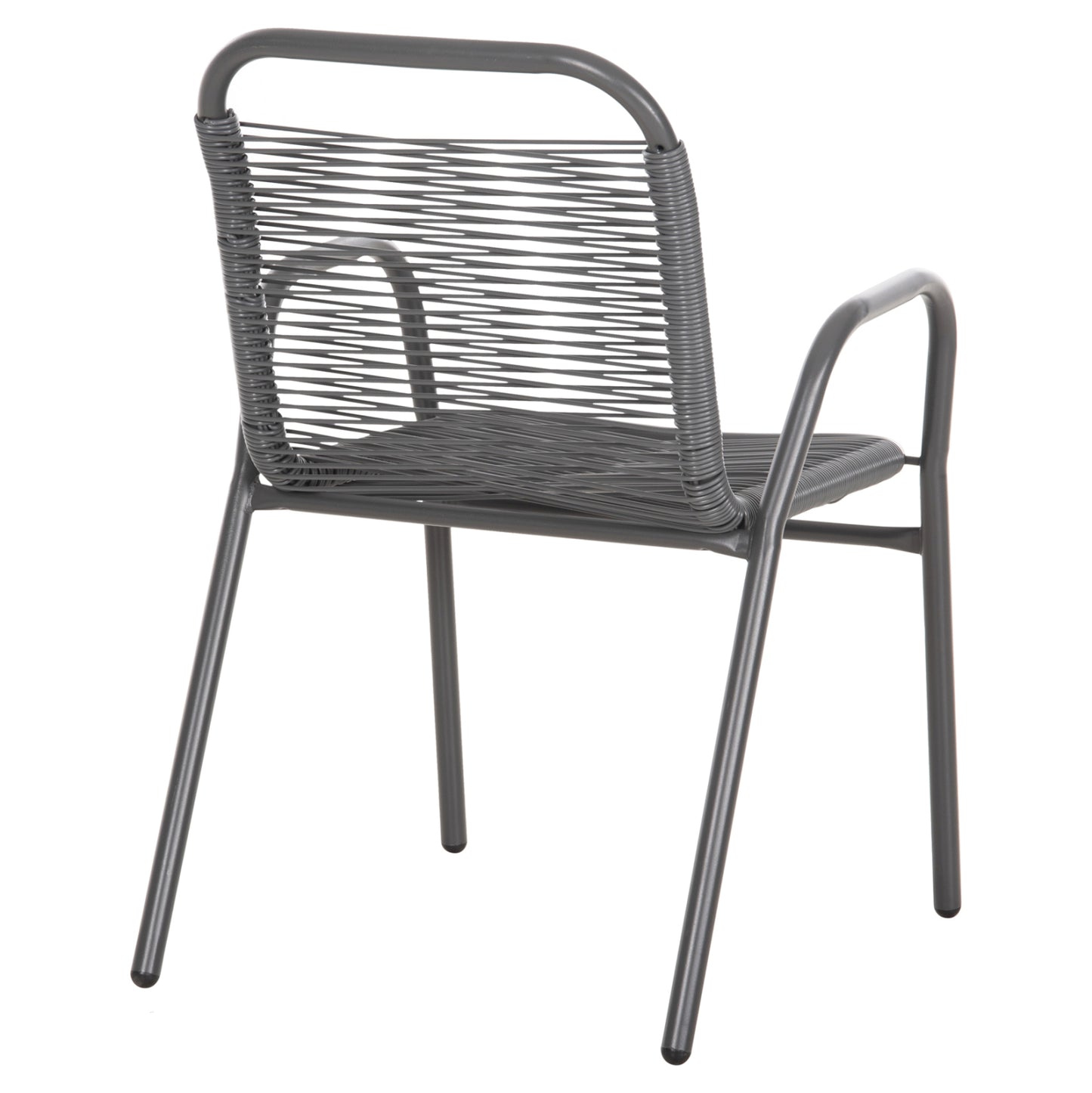Outdoor Armchair Avril Hm5968.01 Metal And Synthetic Rattan In Grey Color 54.5x56x78h