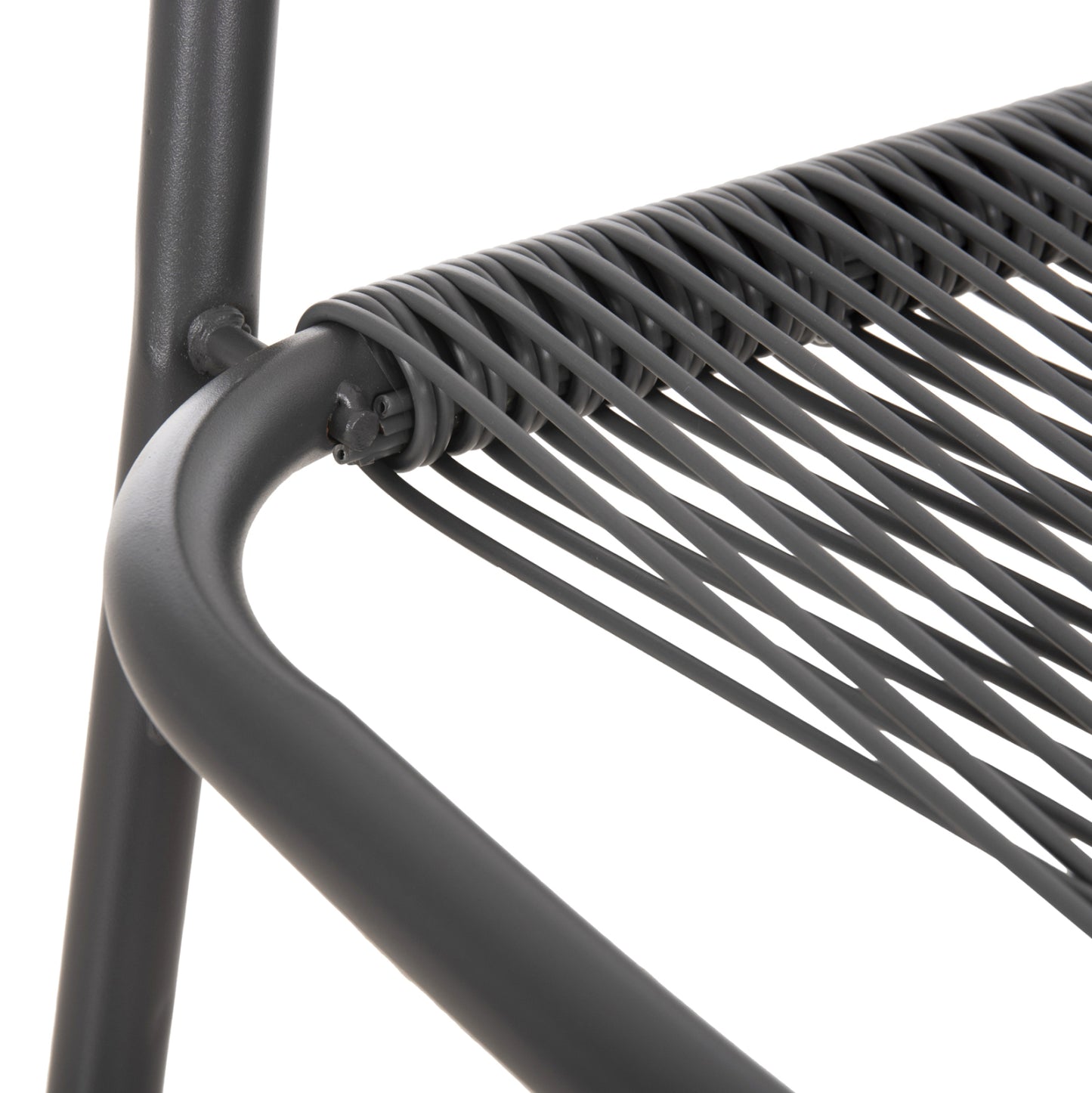 Outdoor Armchair Avril Hm5968.01 Metal And Synthetic Rattan In Grey Color 54.5x56x78h
