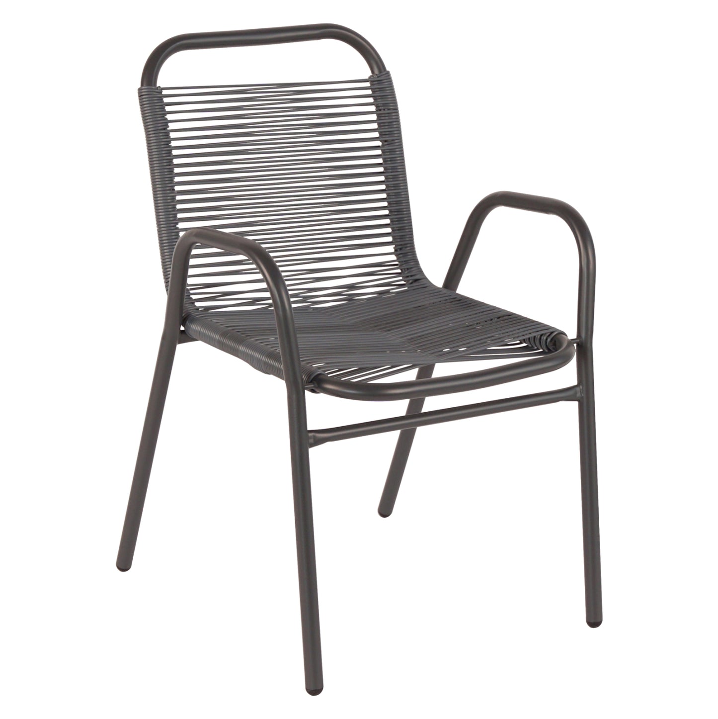 Outdoor Armchair Avril Hm5968.01 Metal And Synthetic Rattan In Grey Color 54.5x56x78h